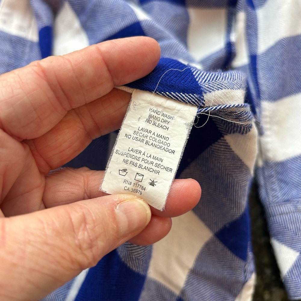 RAILS Hunter Cobalt and White Buffalo Check Button Down Long Sleeve. Soft!! Med - Picture 11 of 15